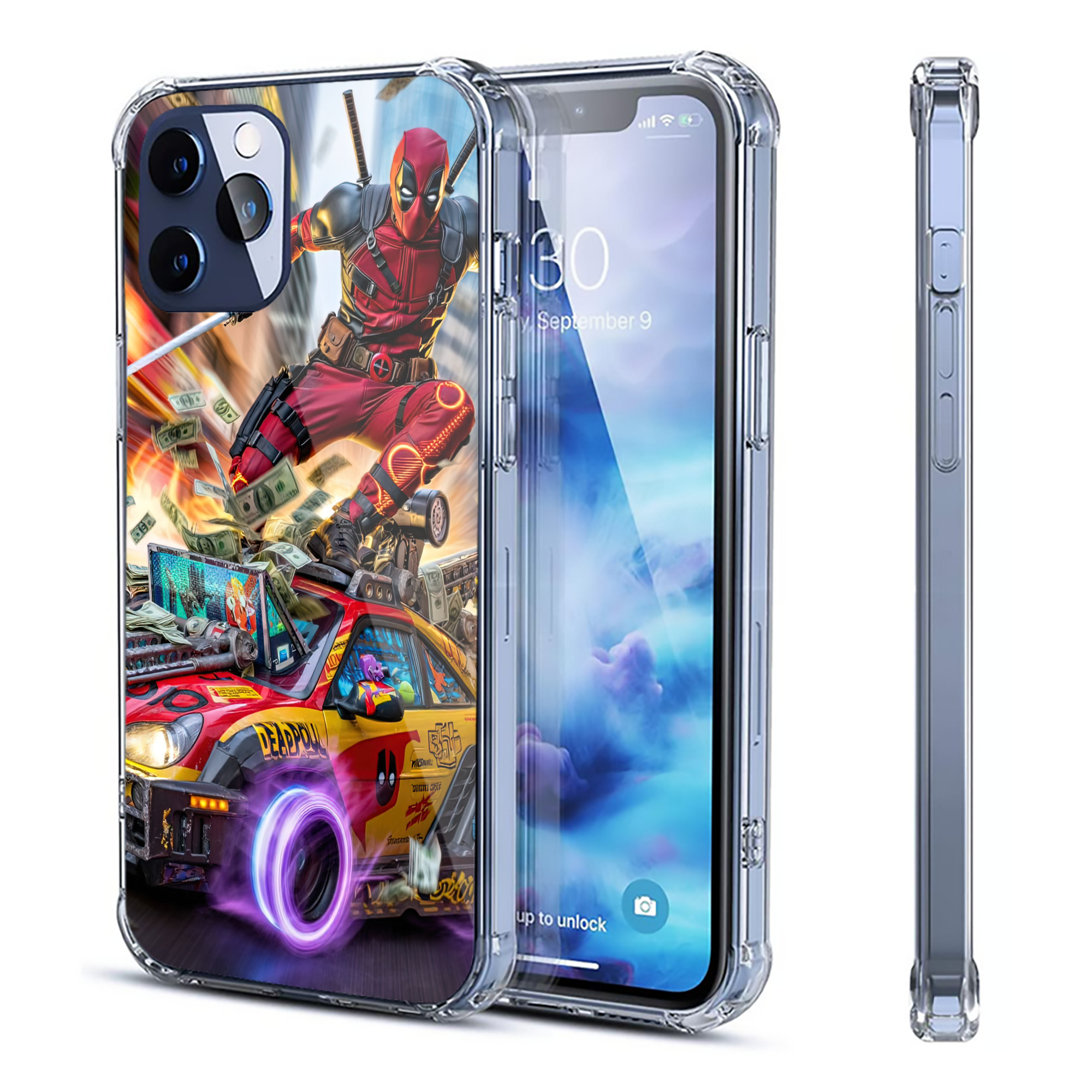 （画像用） Deadpool デッドプール 【iPhone 12シリーズ対応】透明スマホケース（クリアソフトケース）